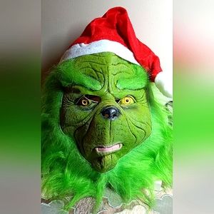 Grinch fun mask, hat, mittens Halloween